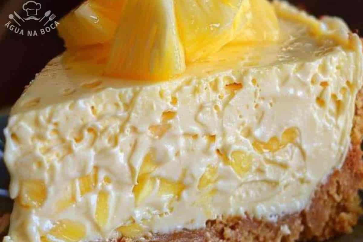 Como Fazer Cheesecake Celestial de Abacaxi em 5 Passos